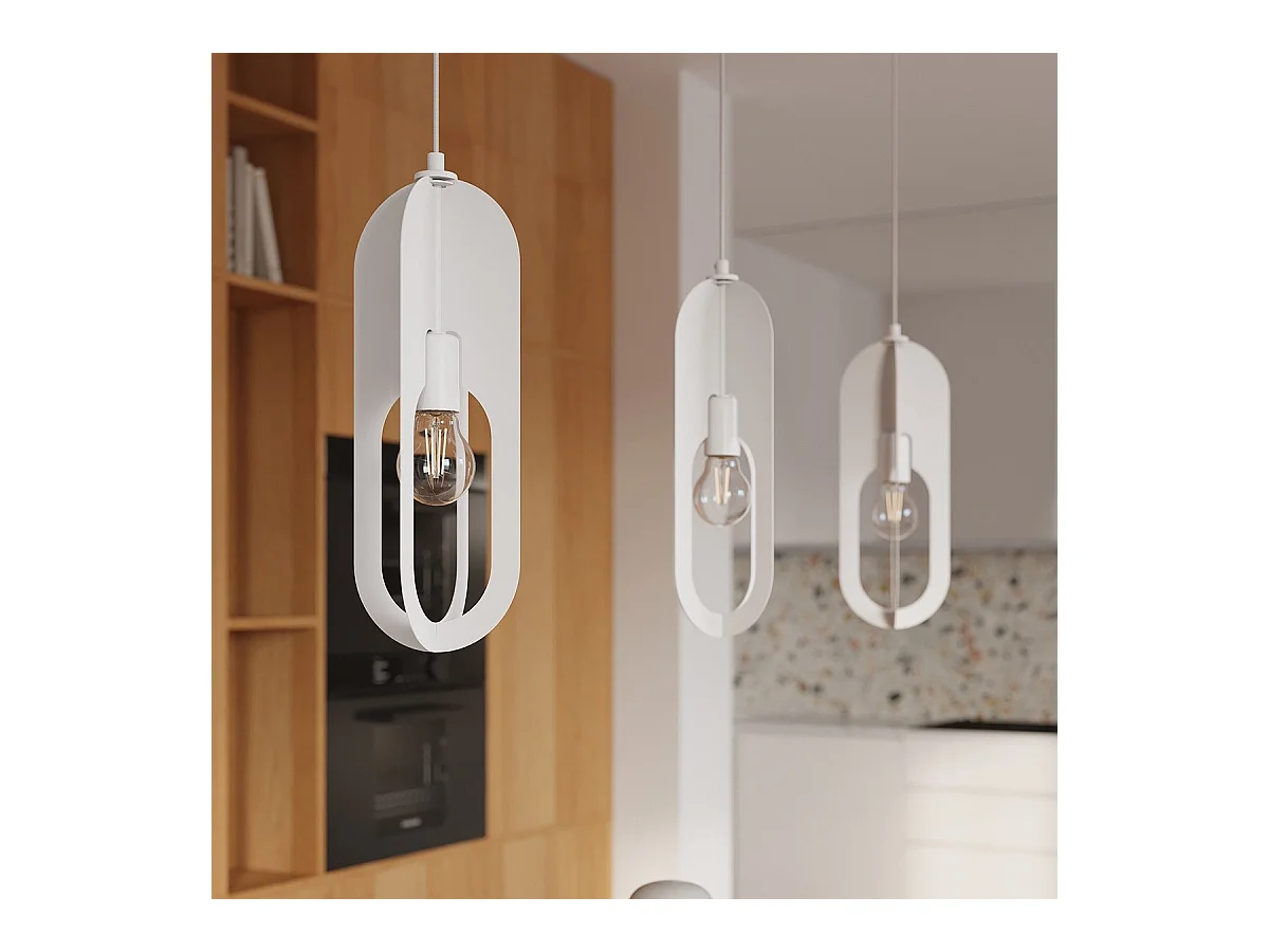 Lampe suspendue Nucleus 1 blanc