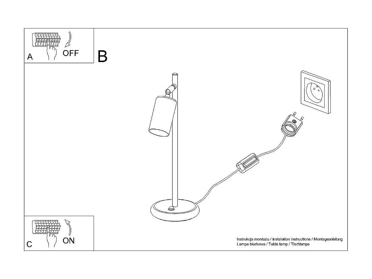 Lampe à poser Vespera noir-doré