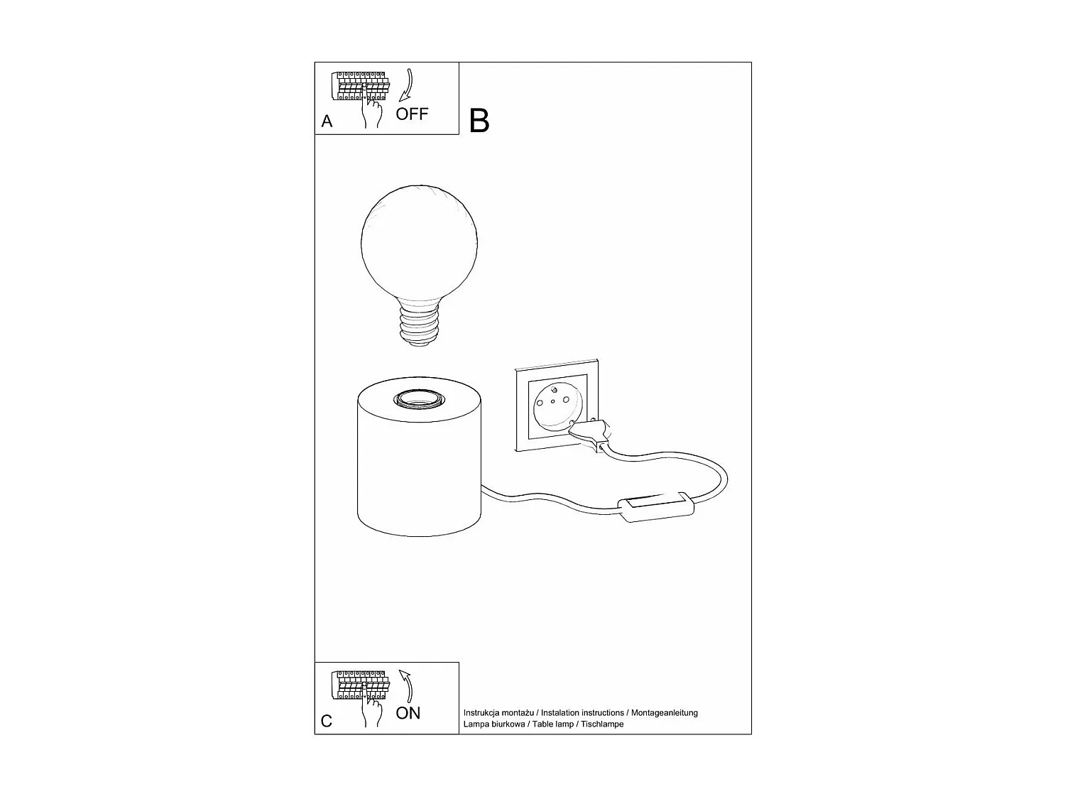 Lampe à poser Polarisys béton