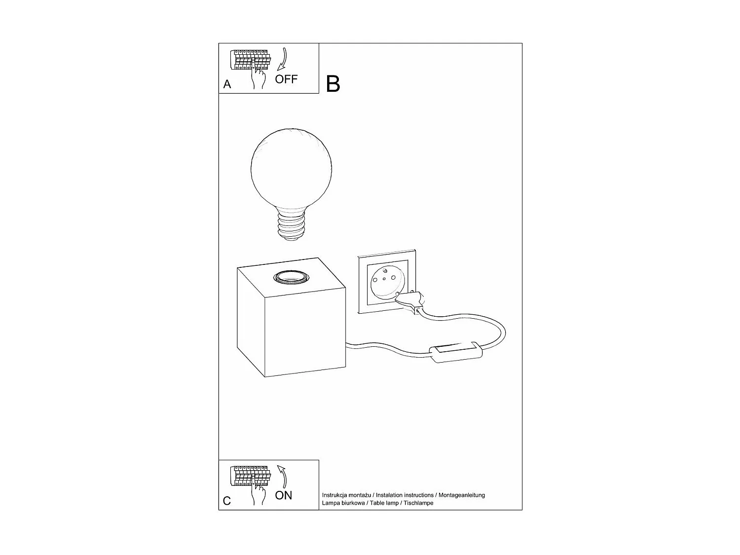 Lampe de table Azimuth béton