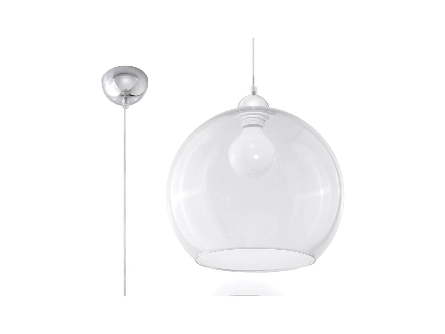 Lampe pendante Borealis transparente