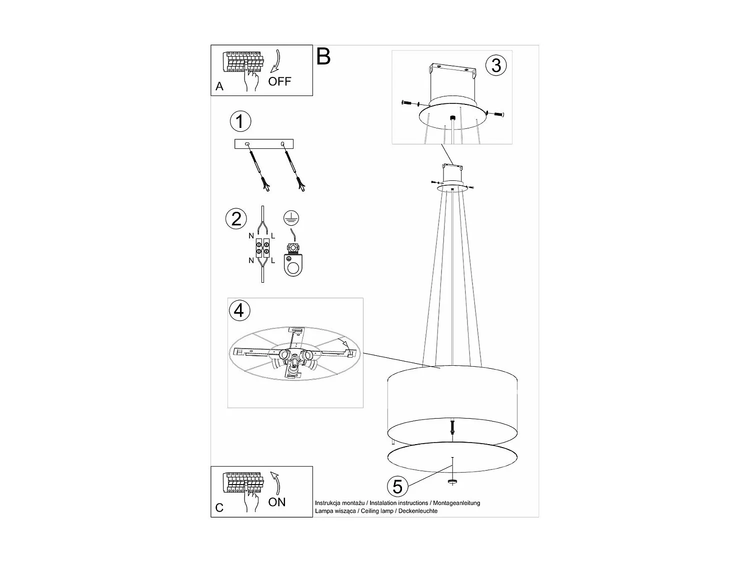 Lustre Noctis 60 noir