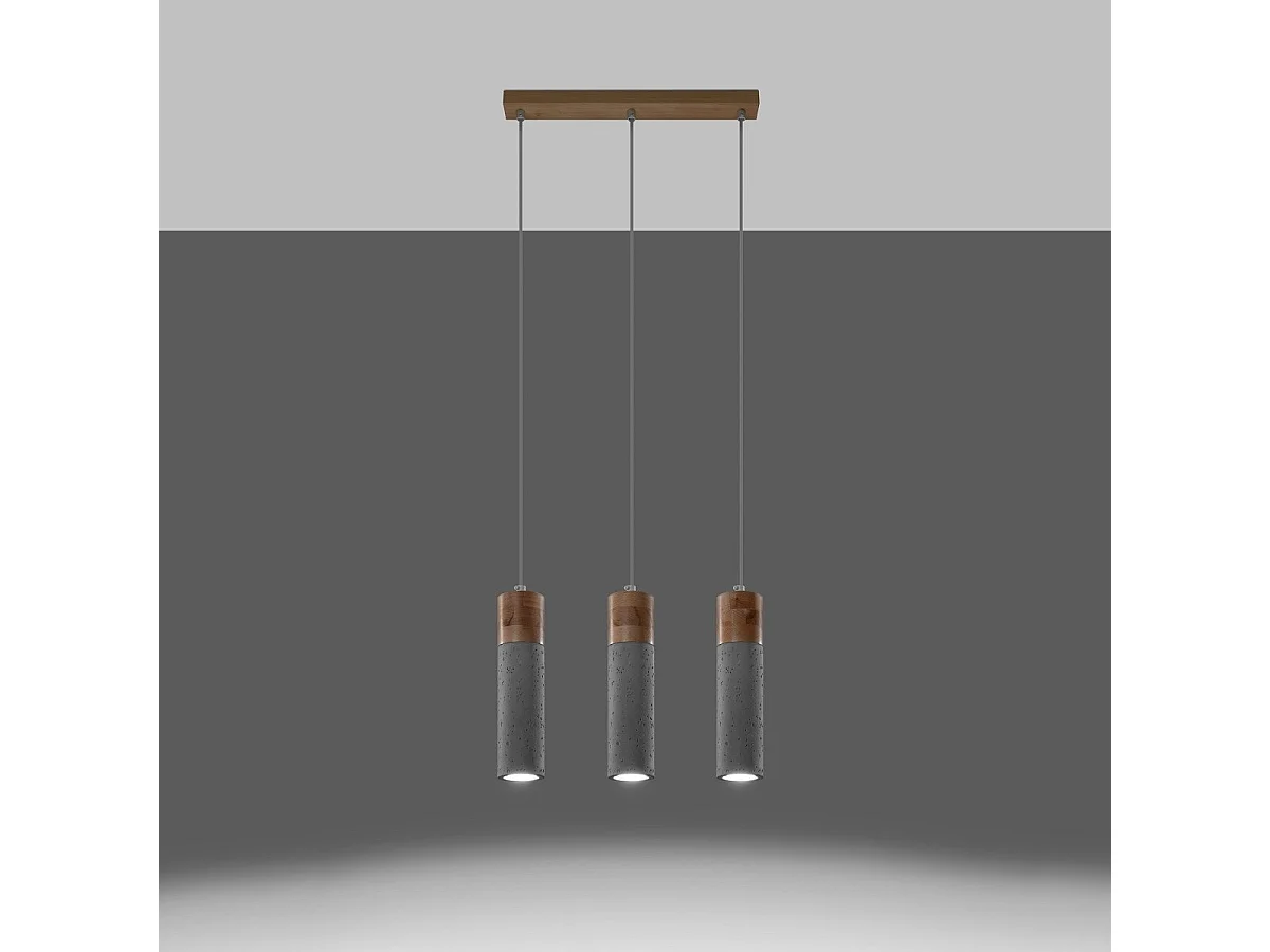 Lampe pendante Thalassa 3 gris