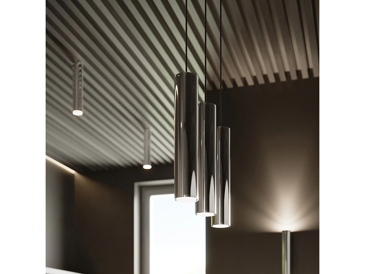 Lampe suspendue Luminis 1 chrome