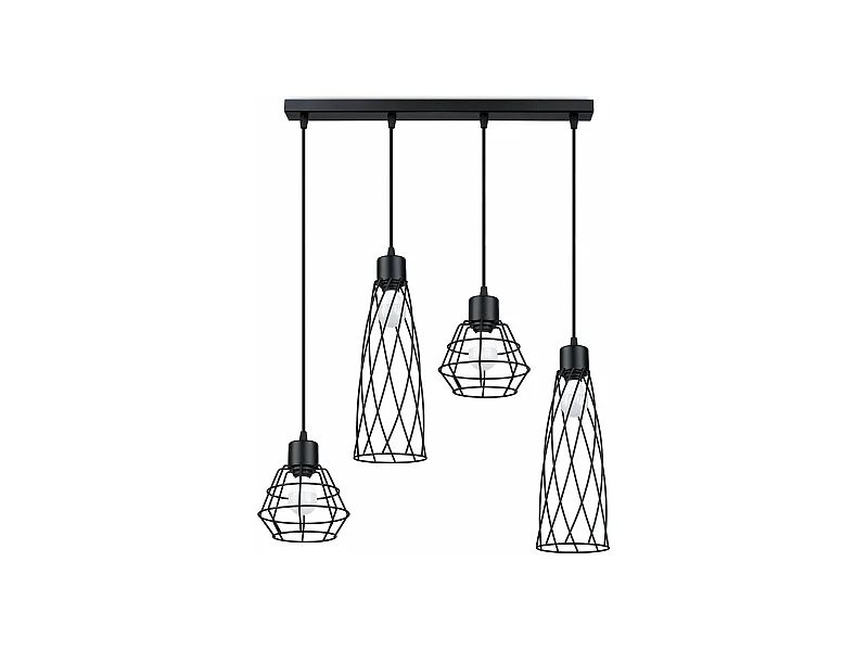Lampe suspendue Chiara 4L noir