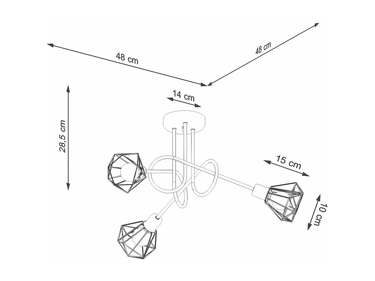 Lustre Glisandor 3S noir