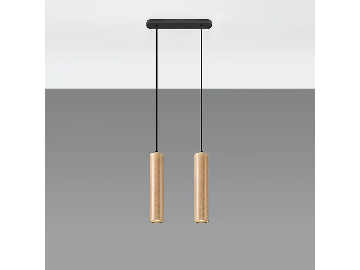 Lampe suspendue Lyric 2 bois