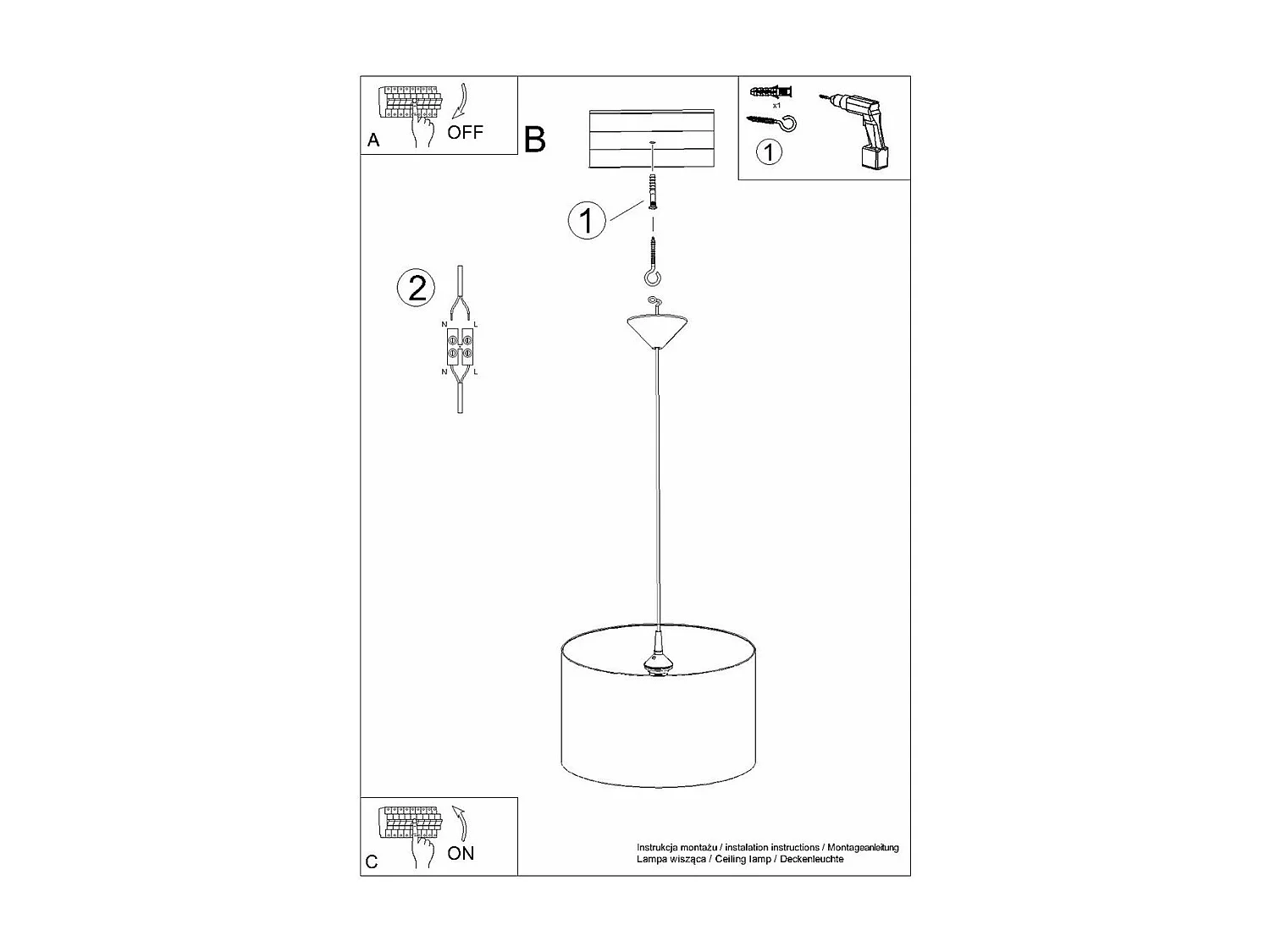 Lampe suspendue Caph 40