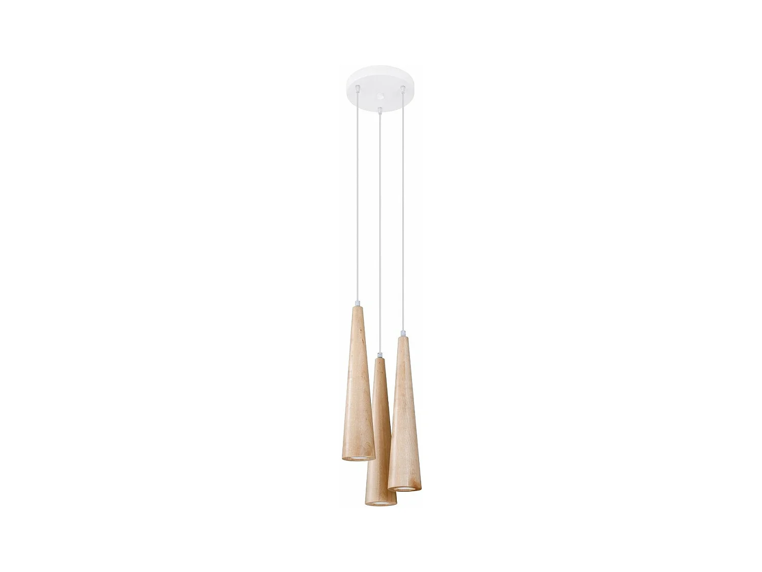 Lampe suspendue Lucia 3P en bois naturel