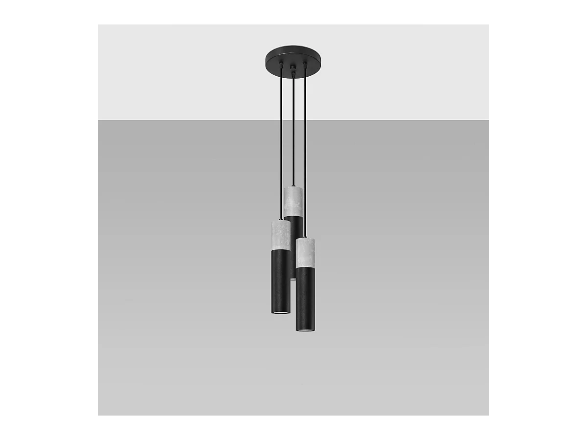 Lampe pendante BORGIO 3P noir