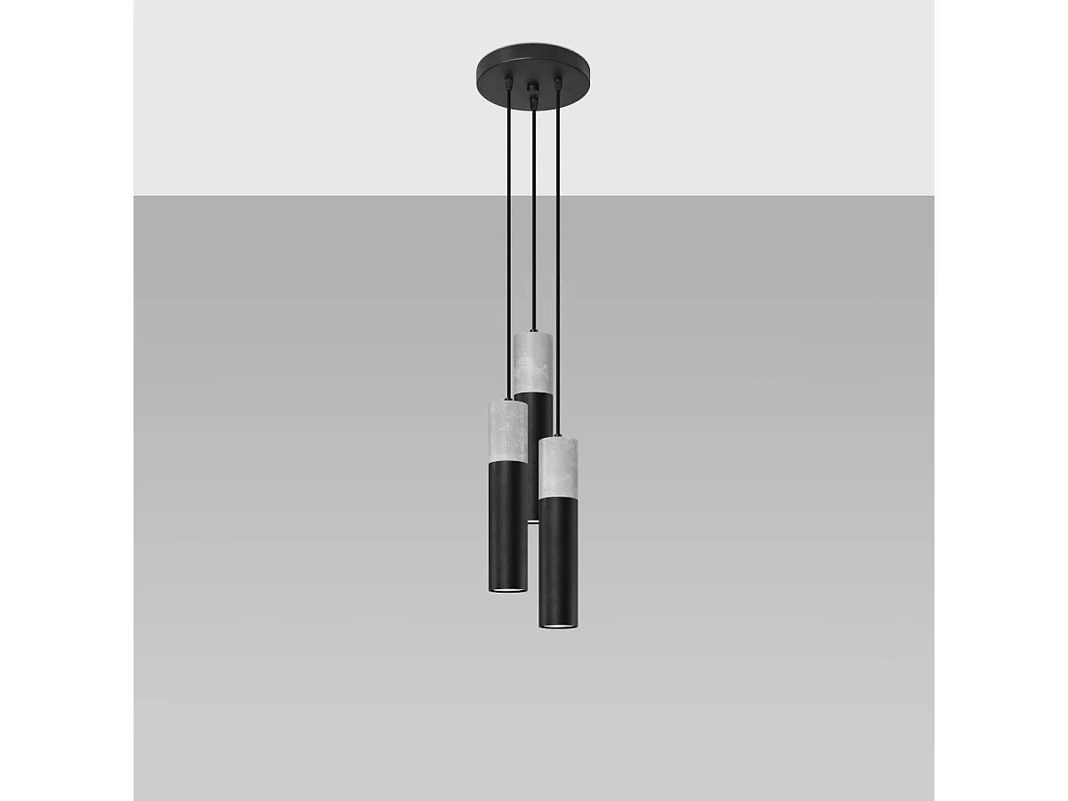 Lampe pendante BORGIO 3P noir