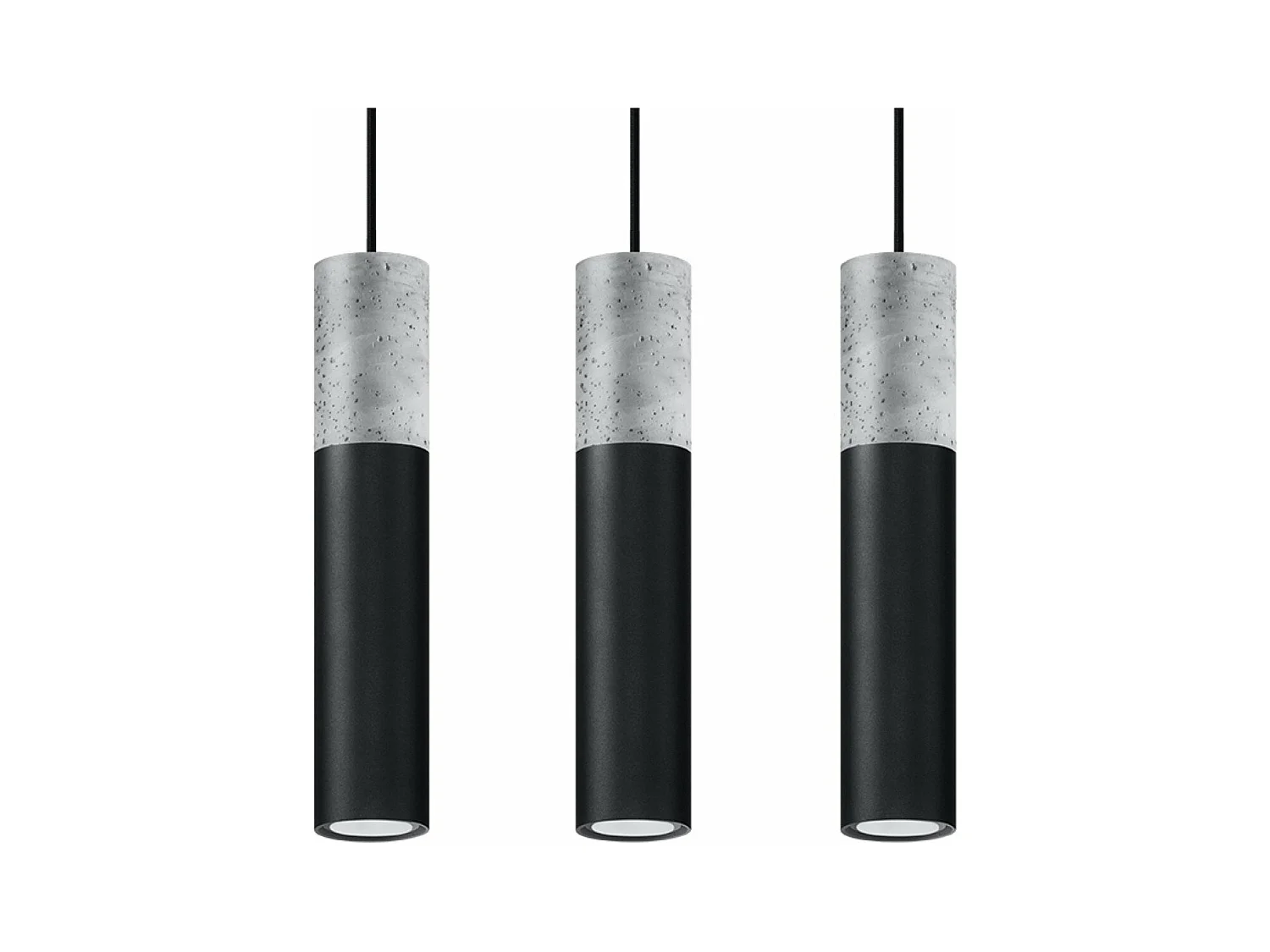 Lampe pendante BORGIO 3L noir