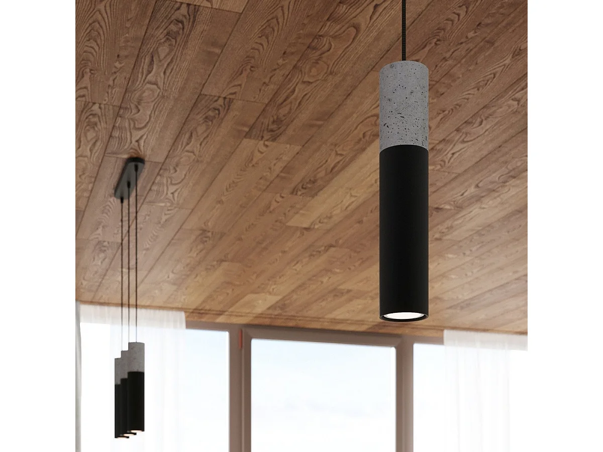 Lampe pendante BORGIO 3L noir