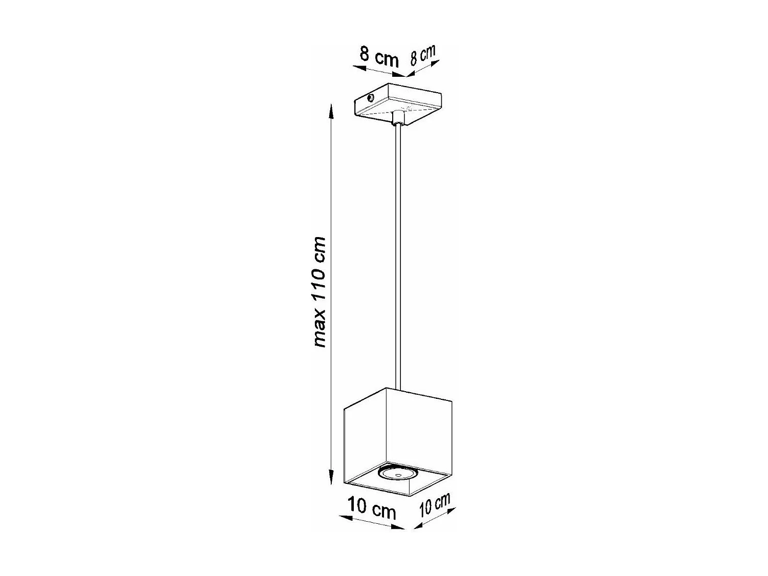 Lampe suspendue Quasar 1 gris