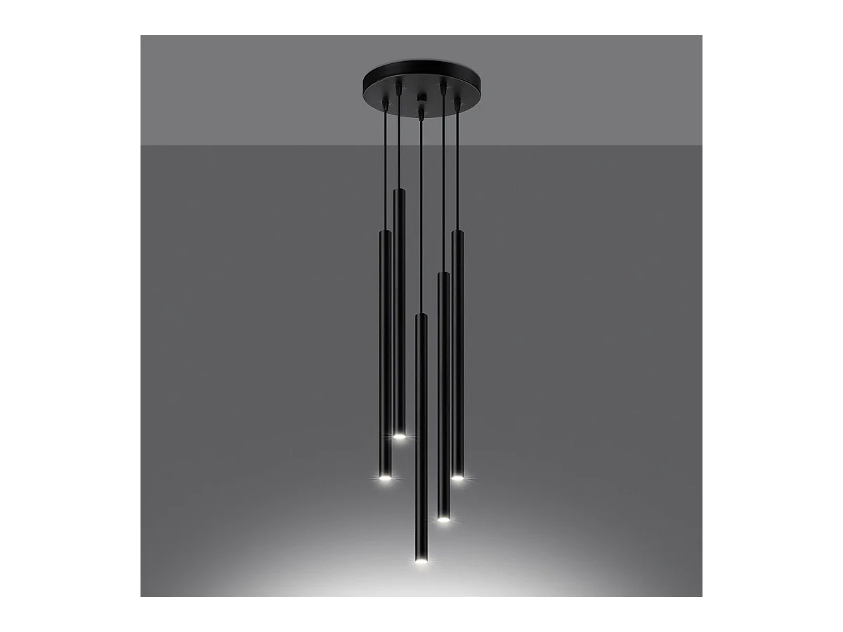 Lampe suspendue Novastel 5P noir