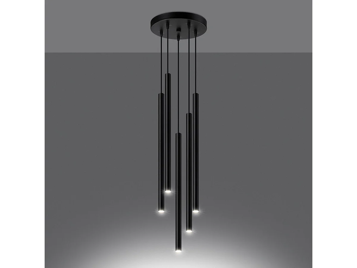 Lampe suspendue Novastel 5P noir