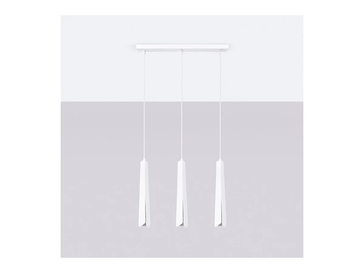 Lampe suspendue Prismatica 3L blanc