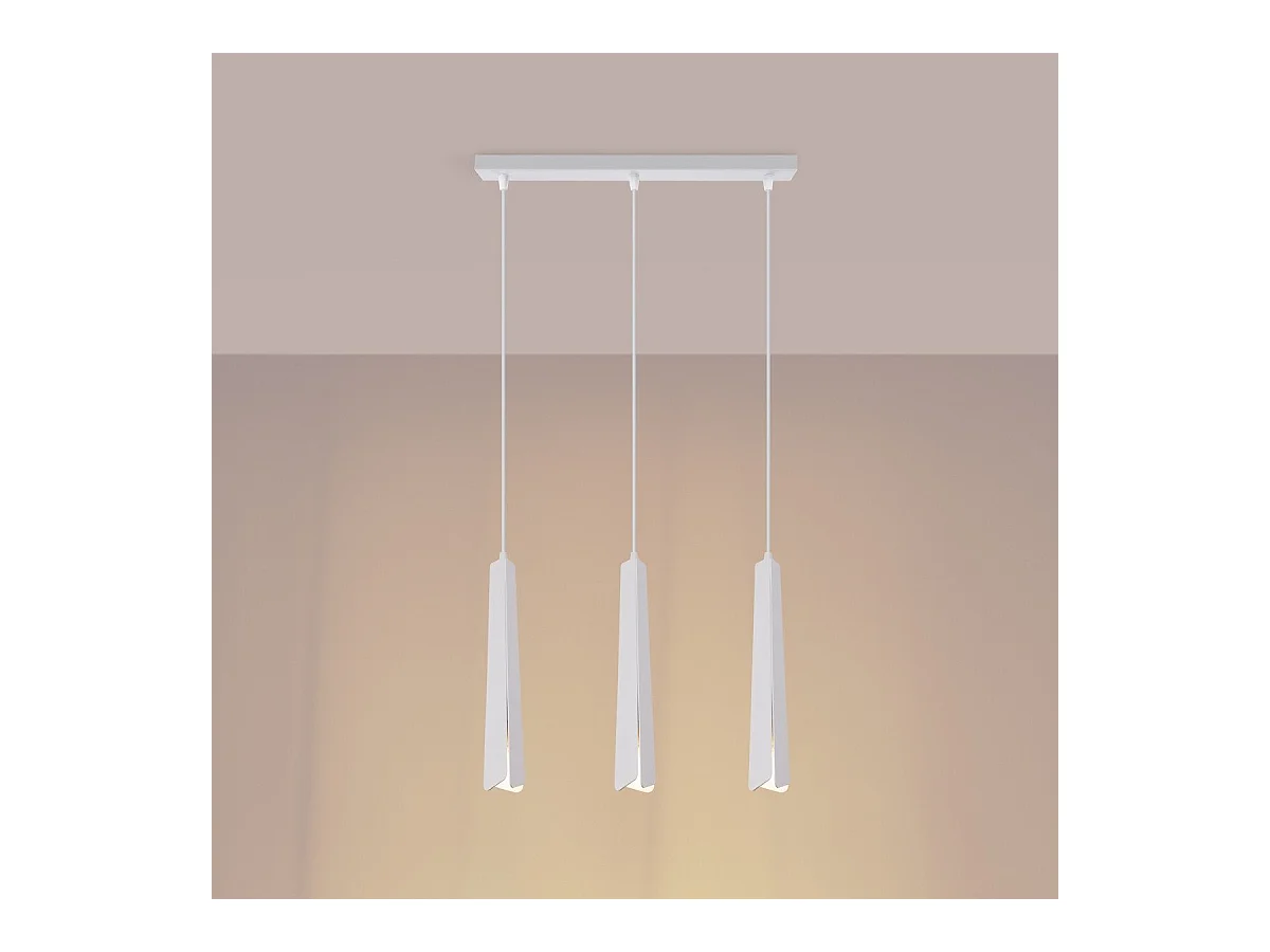 Lampe suspendue Prismatica 3L blanc