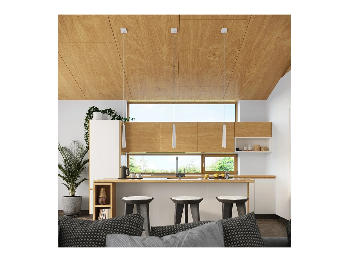 Lampe suspendue Prismatica 3L blanc