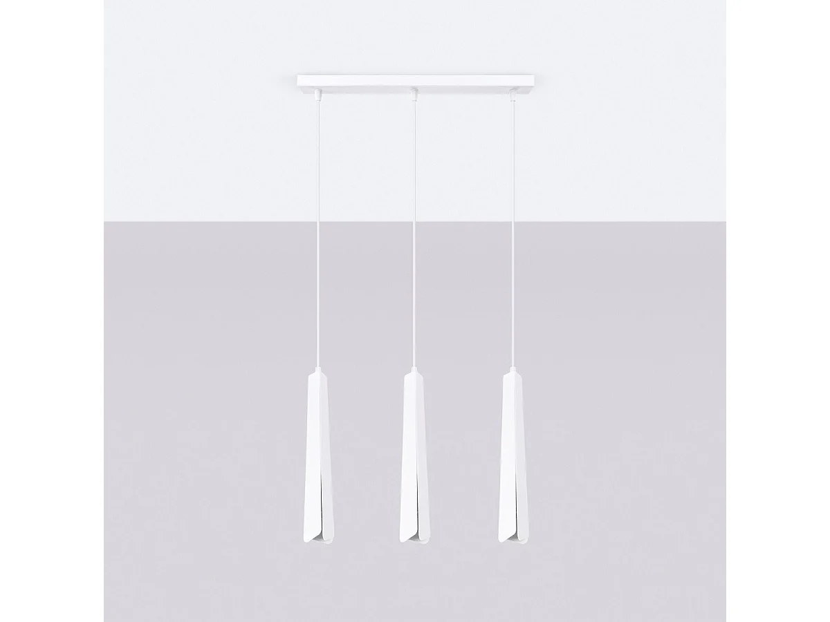 Lampe suspendue Prismatica 3L blanc