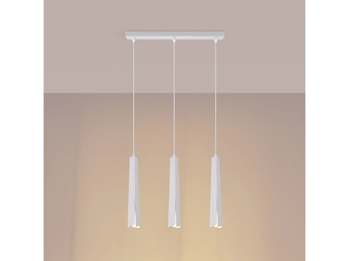 Lampe suspendue Prismatica 3L blanc