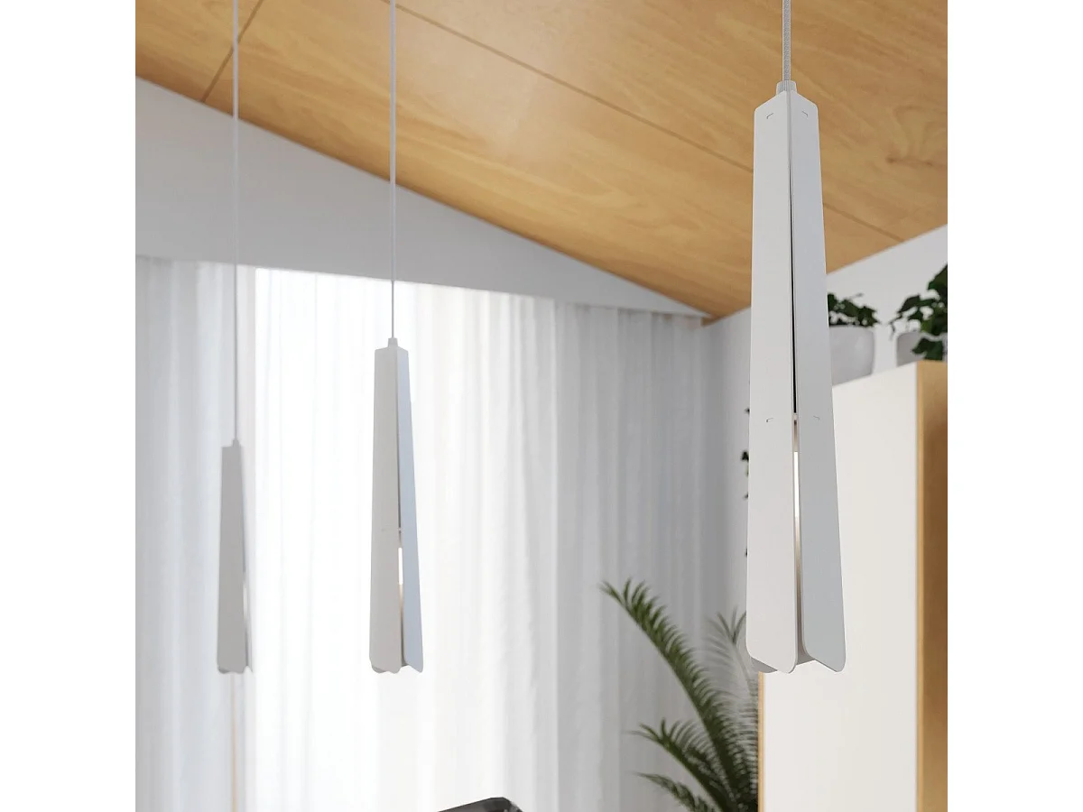 Lampe suspendue Prismatica 3L blanc