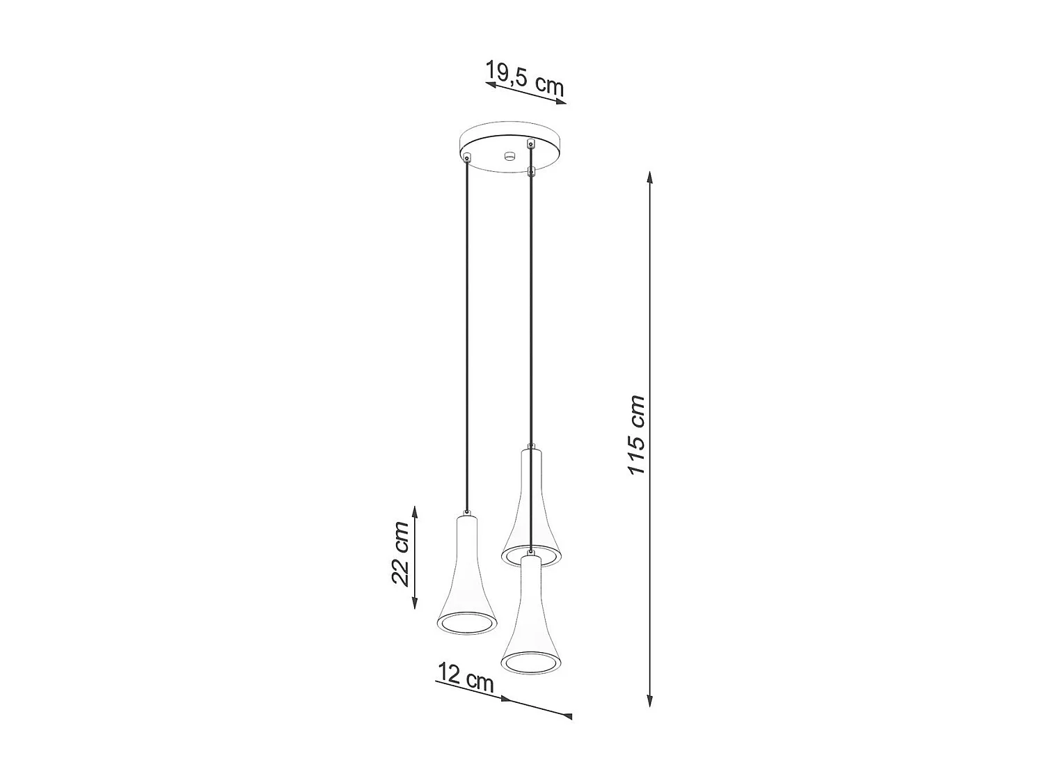 Lampe suspendue Siriara 3P béton