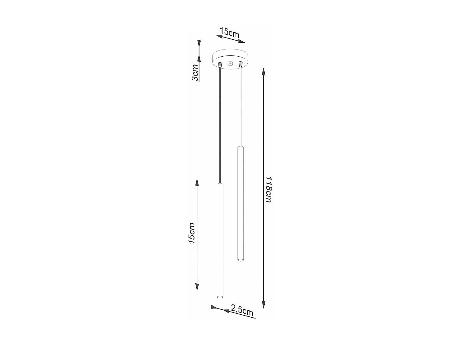 Lampe suspendue Novastel 2 blanc