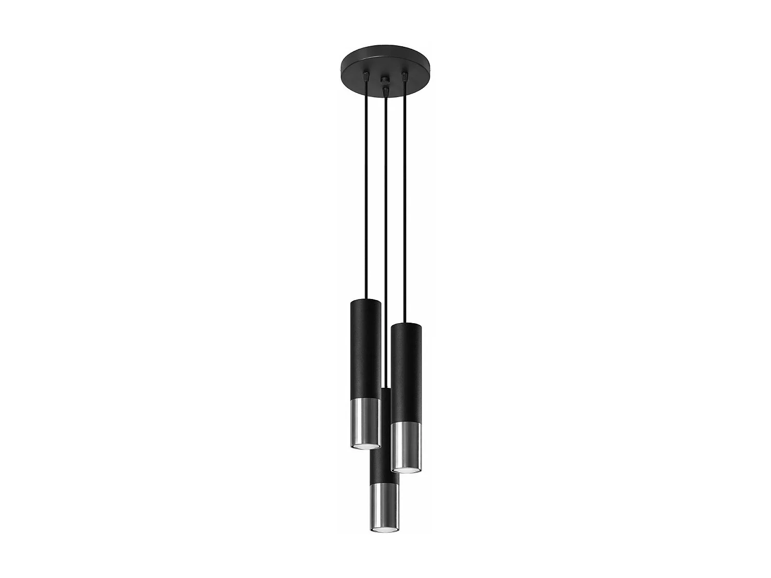Lampe suspendue Luminous 3P noir-chrome