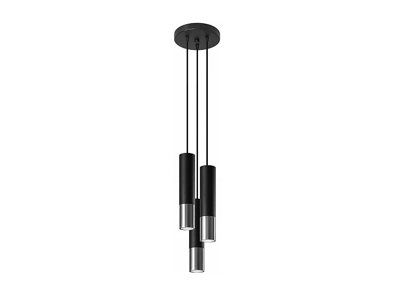 Lampe suspendue Luminous 3P noir-chrome