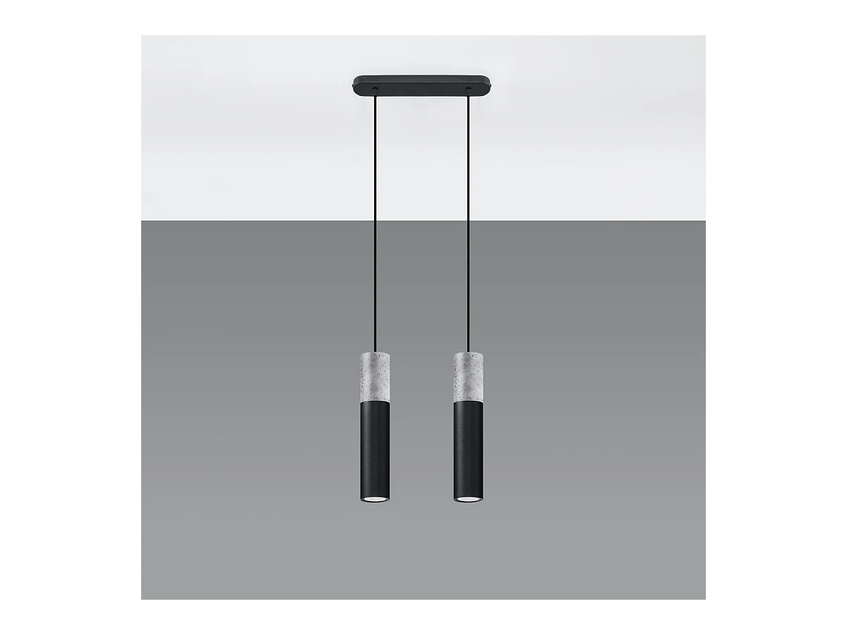 Lampe pendante BORGIO 2 noir