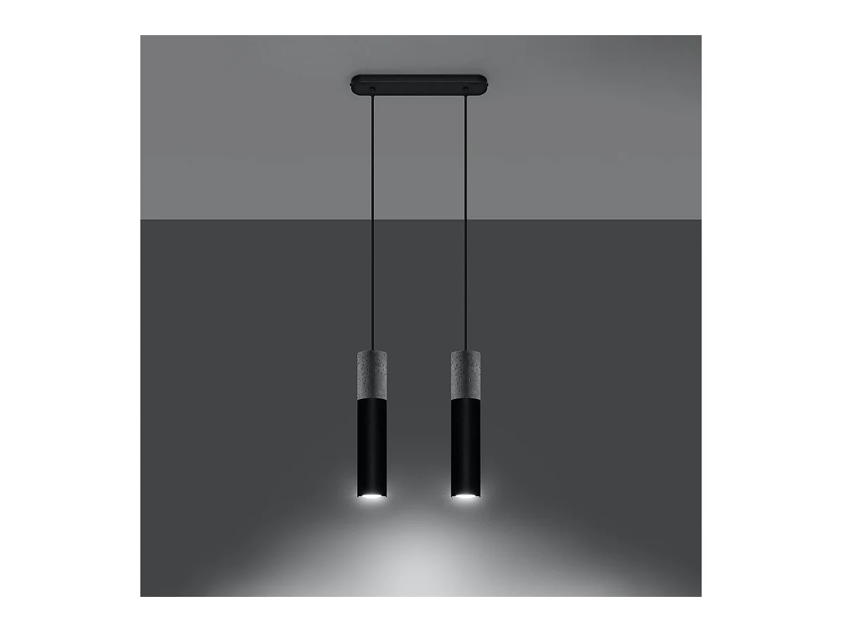 Lampe pendante BORGIO 2 noir