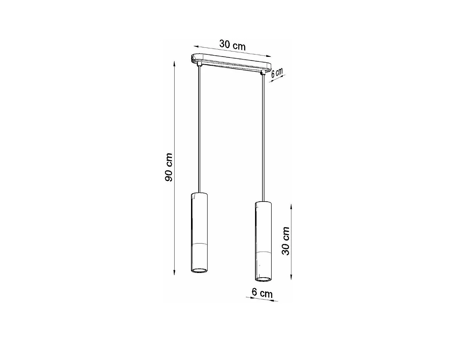 Lampe pendante BORGIO 2 noir