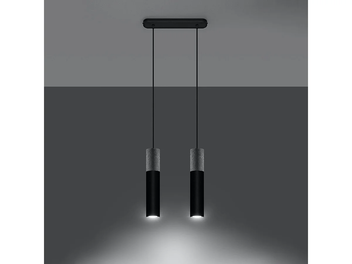 Lampe pendante BORGIO 2 noir