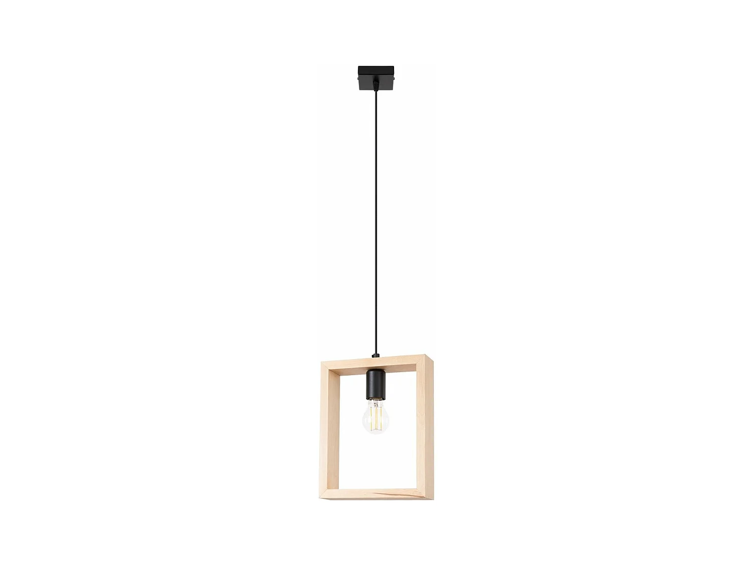 Lampe suspendue Astrelis bois naturel