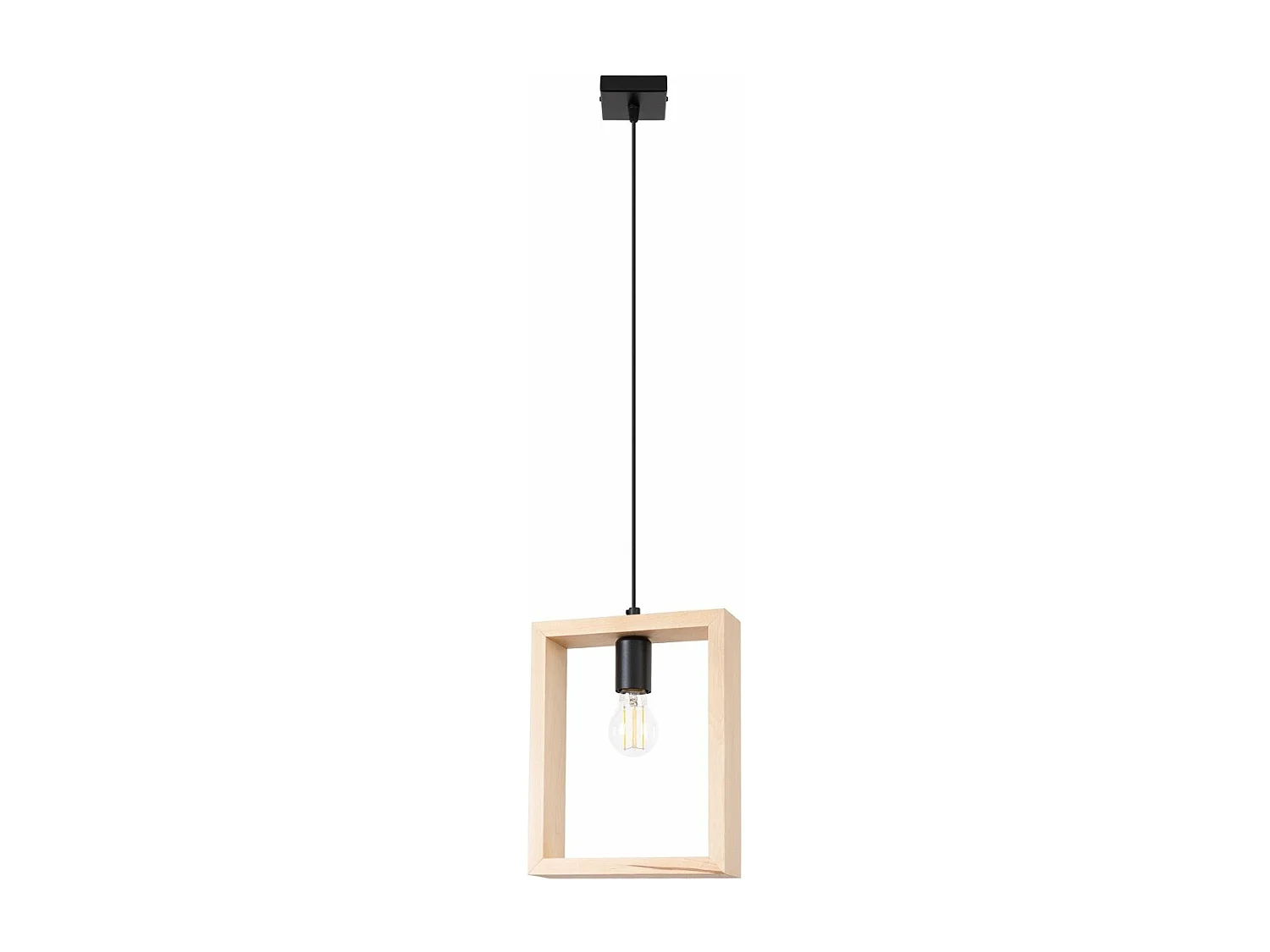 Lampe suspendue Astrelis bois naturel