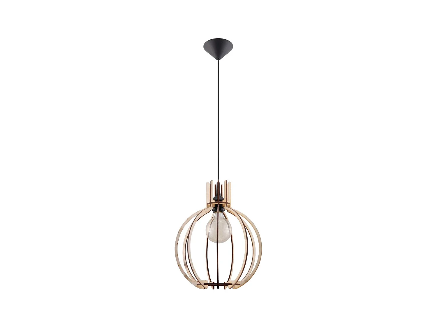 Lampe pendante Arcturus en bois naturel