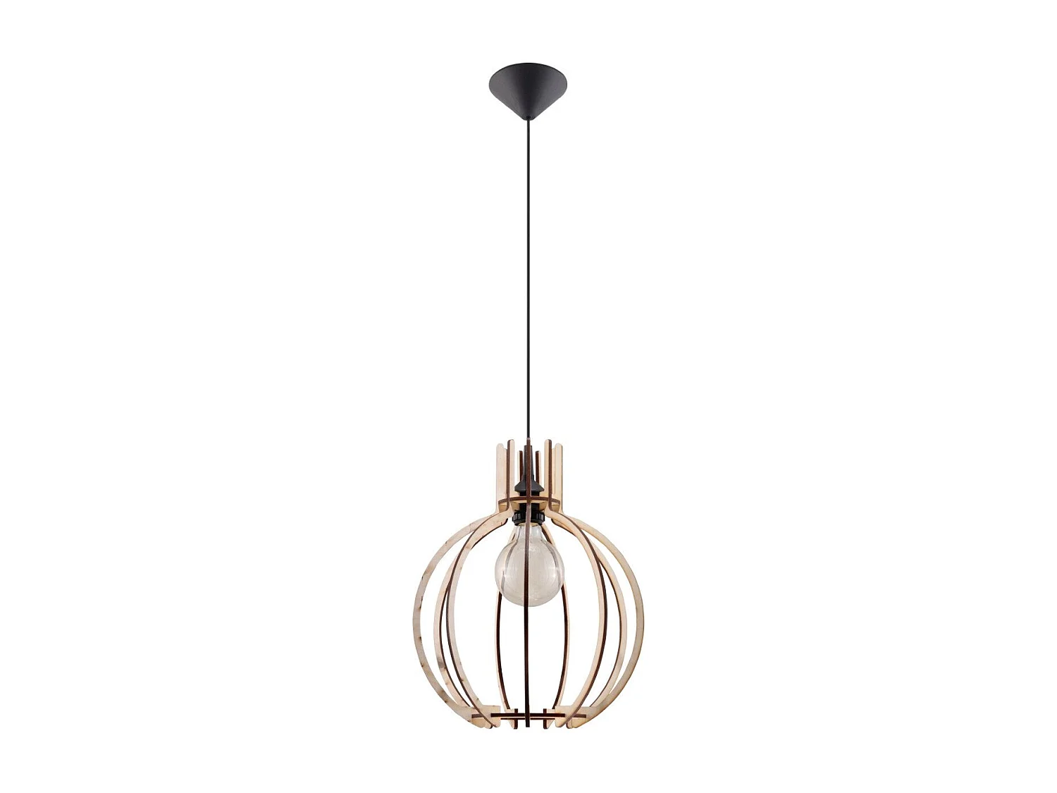Lampe pendante Arcturus en bois naturel
