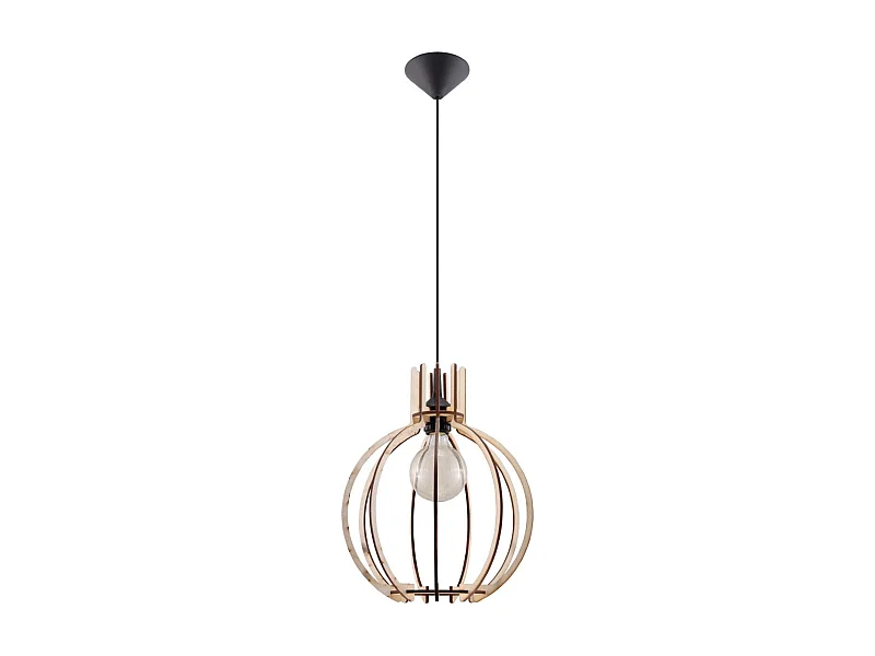 Lampe pendante Arcturus en bois naturel