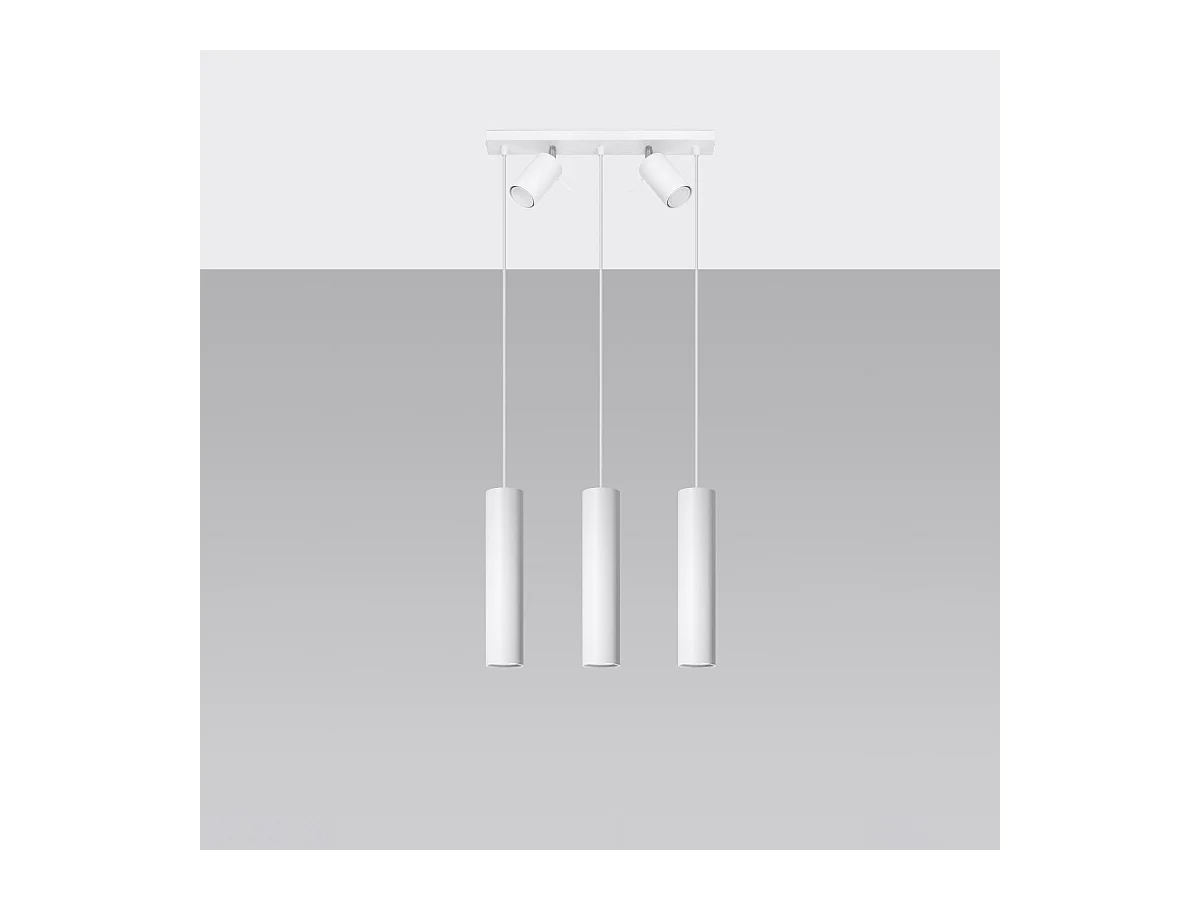 Lampe suspendue Lysandra 3 blanc