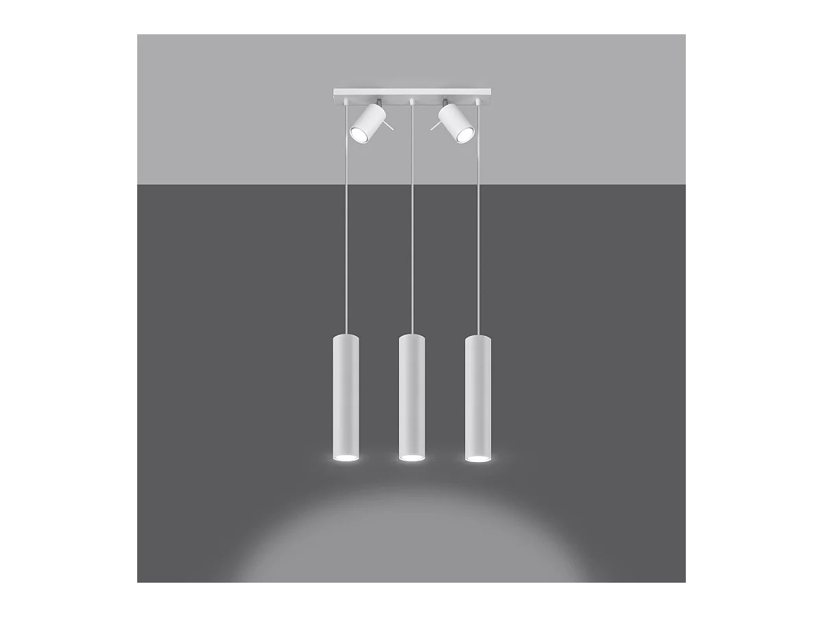 Lampe suspendue Lysandra 3 blanc