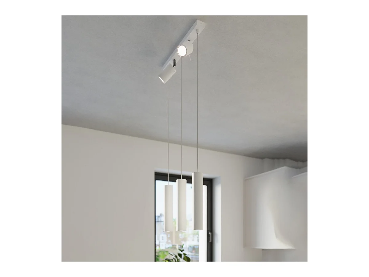 Lampe suspendue Lysandra 3 blanc