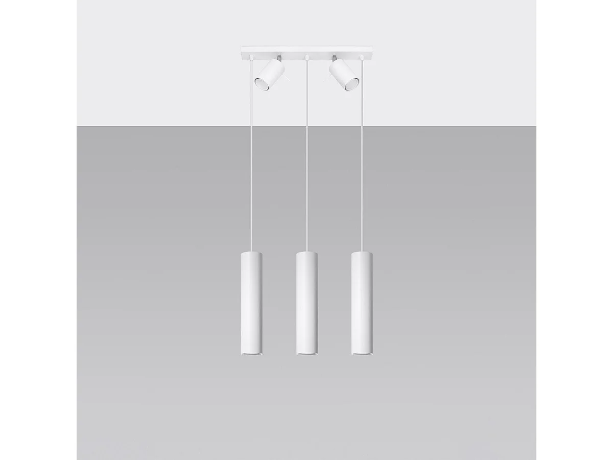 Lampe suspendue Lysandra 3 blanc