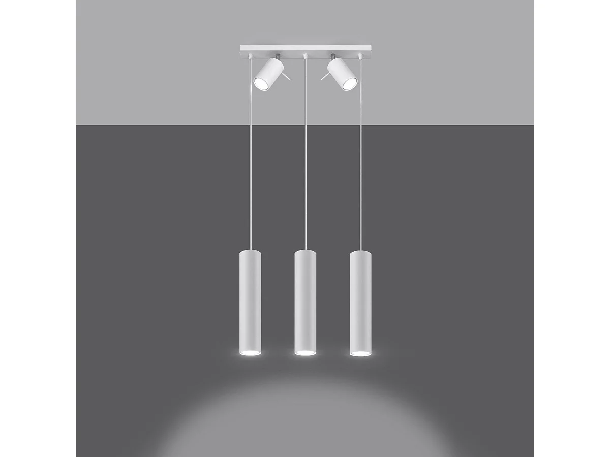 Lampe suspendue Lysandra 3 blanc