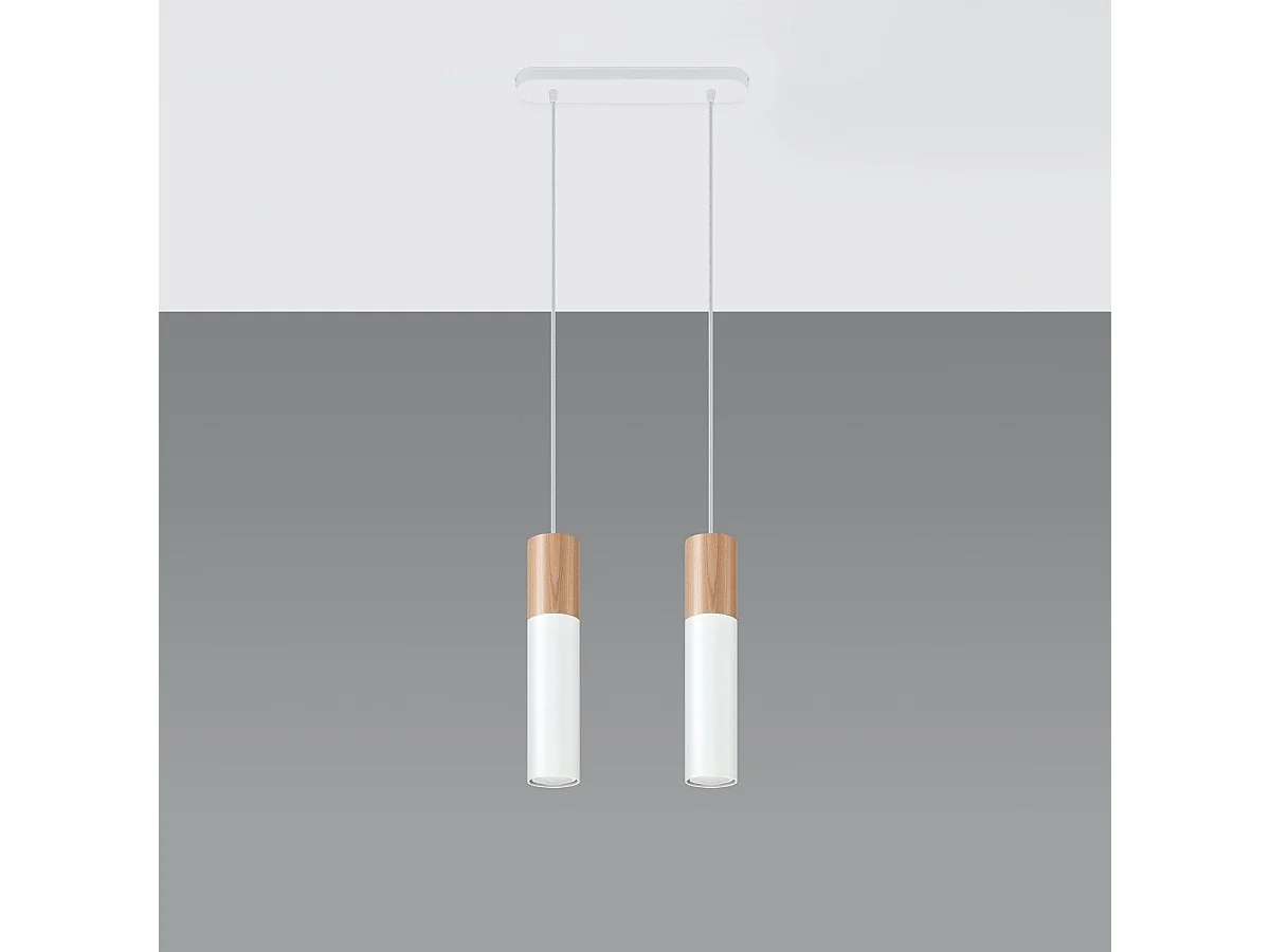 Lampe pendante Polaris 2 blanc