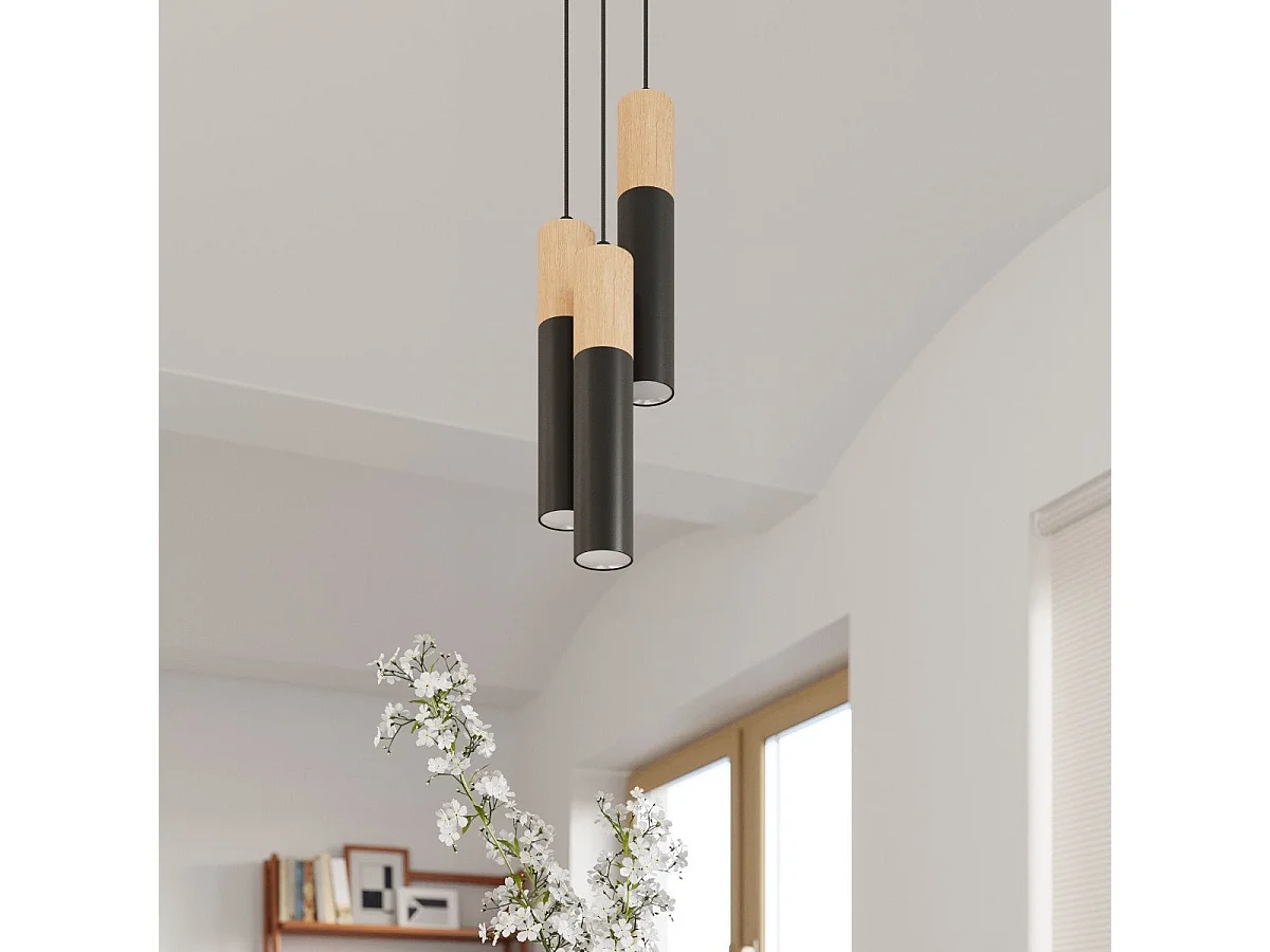 Lampe pendante Polaris 3P noir