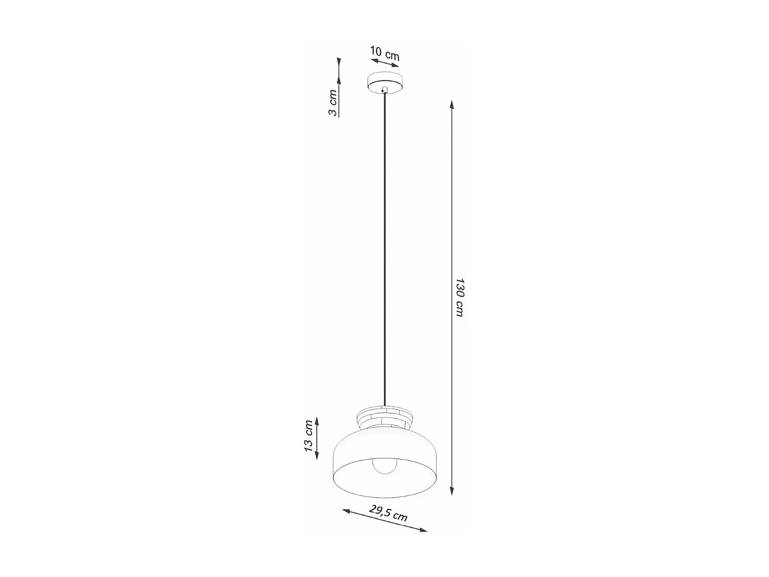 Lampe suspendue Marsis noir