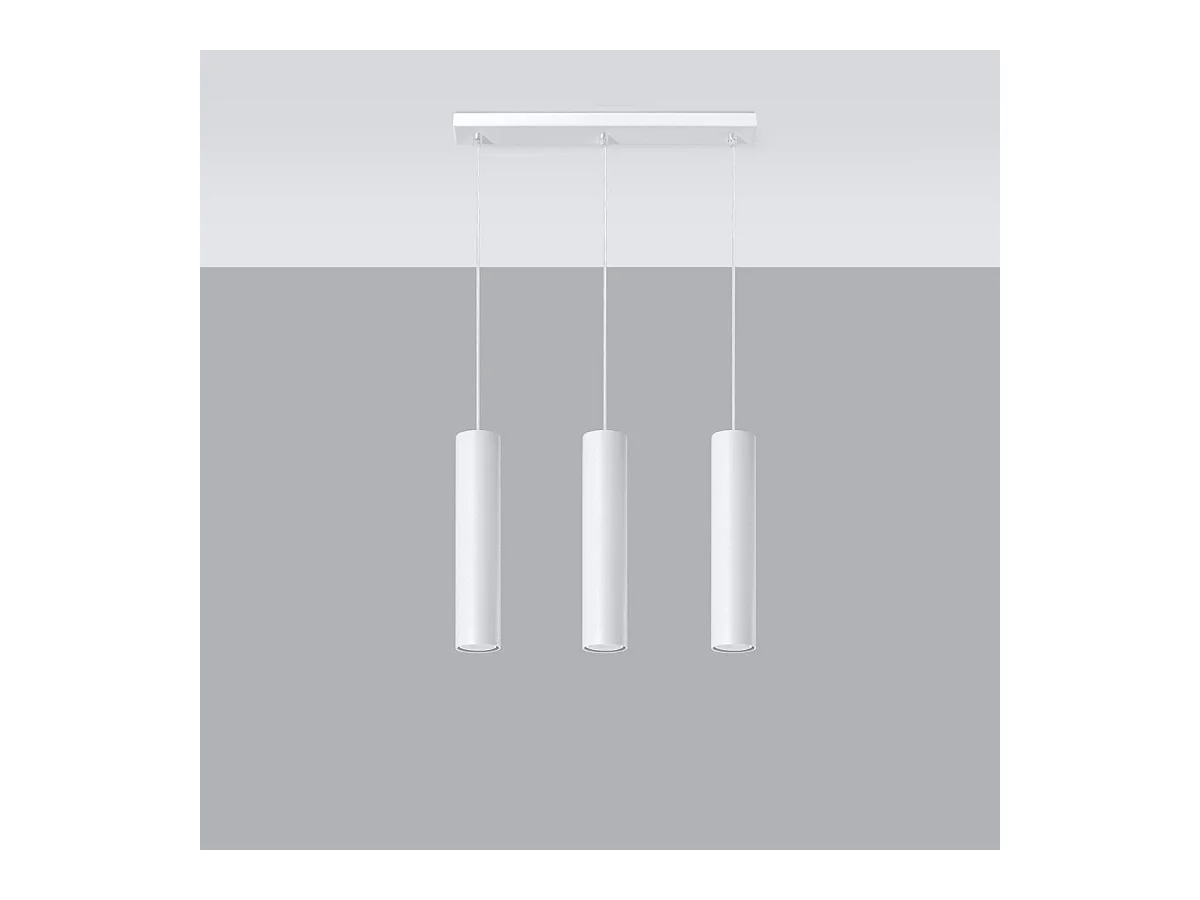 Lampe suspendue Luminis 3L blanc