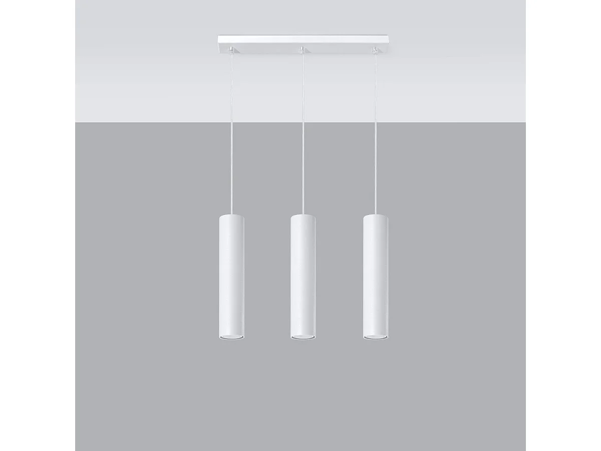 Lampe suspendue Luminis 3L blanc