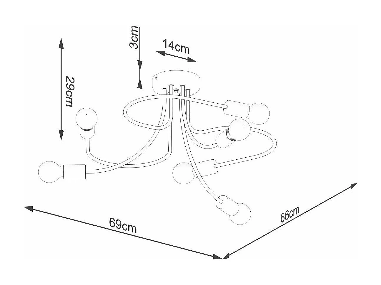 Lustre Lumina 6 noir